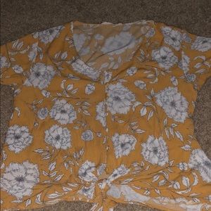 Yellow floral t-shirt